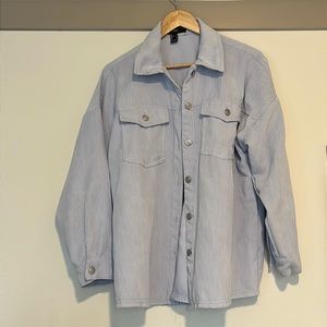 Forever 21 blue corduroy jacket with silver buttons- perfect condition!